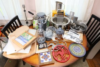 LOT 261 - KITCHEN RELATED ITEMS (TABLE AND CHAIRS NOT INCLUDED)