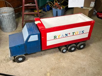 164 - REALLY BIG WOODEN TRUCK, HOMEMADE, 50' LONG!