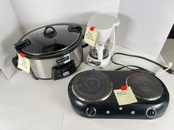 167 - HOTPLATE, COFFEE MAKERAND CROCKPOT