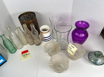 172 - VINTAGE BOTTLES, VASES AND MORE