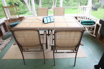 LOT 302 - PATIO TABLE AND CHAIRS THAT MATCH