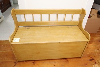 LOT 327 - BENCH WITH STORAGE, NICE COLOR!