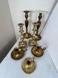 324 - BRASS CANDLE HOLDERS