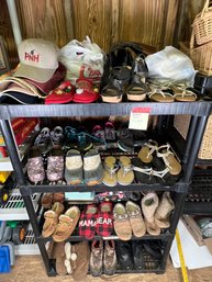 217 - WOMENS SHOES AND MORE, RACK NOT INCLUDED, SIZES IN PHOTOS