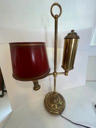 334 - EARLY BRASS HEAVY LAMP - REAL NICE!