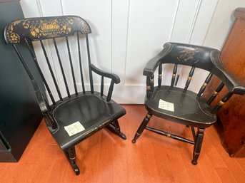 349 - TWO VINTAGE CHILDRENS CHAIRS, VERY NICE! (NICHOLS AND STONE)
