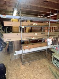 248 - METAL SHELF/RACK WITH LIGHTING, INFO IN PHOTOS