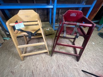 253 - WOODEN HIGH CHAIRS