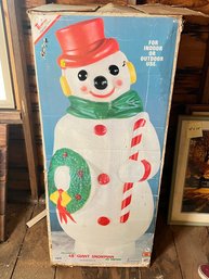 293 - VINTAGE BLOWMOLD, 48' GIANT SNOWMAN, WITH BOX