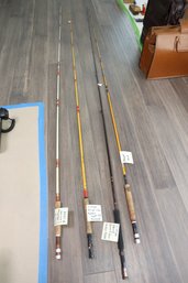LOT 20 - VINTAGE FISHING POLES / INFO LISTED
