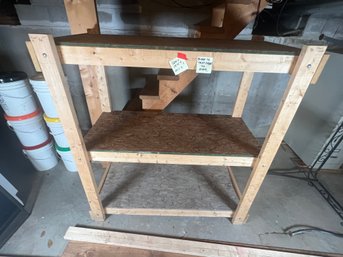 441 - CUSTOM MADE SOLID SHELF, BUYER TO TAKE PART, ITS LABELED FOR EASY REASEMBLE, NICELY MADE!