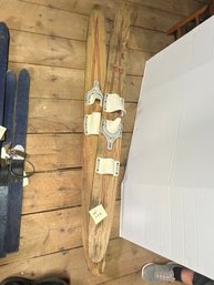 333 - VINTAGE WOODEN WATER SKIS