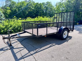 1 - UTILITY TRAILER WITH RAMP  SIDES  FLOOR - 125' LONG 80' WIDE - COMES WITH BILL OF SALE