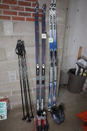 LOT 158 - SKIS, BOOTS, POLES