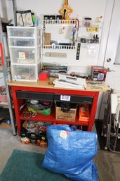 LOT 149 - CRAFTSMAN BENCH AND ALL ITEMS ON IT / IN IT / AND SHOWN IN PHOTOS