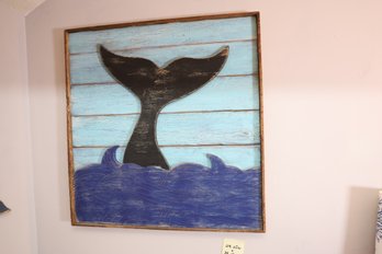 LOT 219 - WHALE TAIL WALL ART