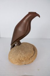 LOT 284 - VERY UNIQUE AND HEAVY BIRD ON STONE