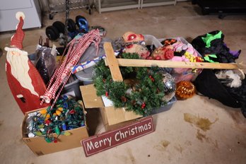 LOT 328 - XMAS AND HOLIDAY RELATED, AND A TON OF DRESS UP COSTUMES! - FUN LOT!