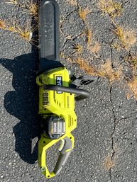 24 - RYOBI CHAINSAW, NO CHARGER