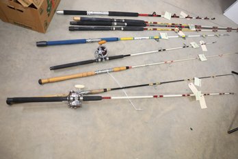 LOT 83 - OCEAN FISHING RODS AND REELS (INFO ON POST IT NOTES)