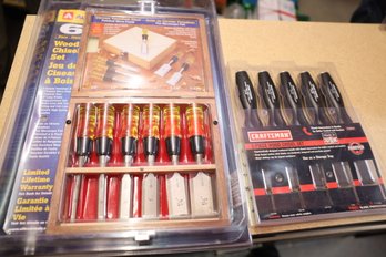 LOT 118 - NEW SEALED CHISEL SETS - CRAFTSMAN AND OTHER