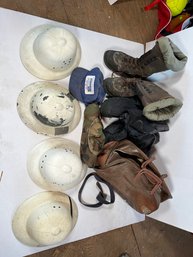 174 - HATS AND BOOTS AND MORE - ALL AS IS UNKNOWN