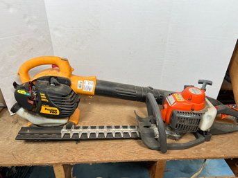 186 - HUSQVARNA HEDGE SAW AND POULAN BLOWER