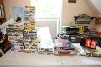 13 - MODEL KITS (MOSTLY OPENED AND OR PUT TOGETHER IN THIS LOT)