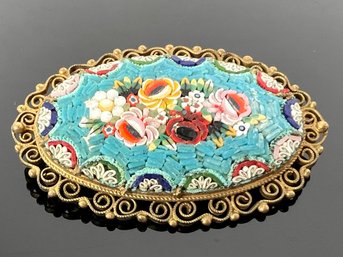 LOT 159 - ANTIQUE BROOCH - AMAZING COLORS!