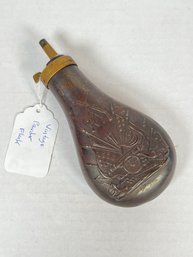 231 - VINTAGE POWDER FLASK