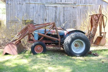 FORDSON TRACTOR WITH PLOW AND BACKHOE