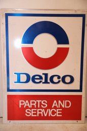 LOT 4 - DELCO METAL SIGN, DOUBLE SIDED