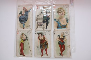 146 - AMAZING AND RARE 1890'S PLAYING CARDS FROM HARD A PORT CUT PLUG