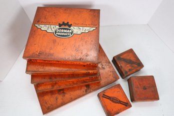 LOT 29 - VINTAGE DORMAN PRODUCTS ORANGE CASE AND CONTENTS - VERY EARY!