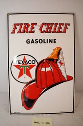 LOT 56 - FIRE CHIEF TEXACO 1986 HEAVY ANDE ROONEY SIGN
