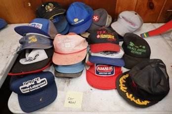LOT 80 - VINTAGE HATS - (CAR RELATED)