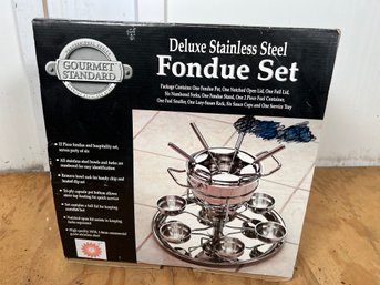 13 - DELUXE STAINLESS STEEL FONDUE SET - CHRISTMAS IS COMING!!!!!