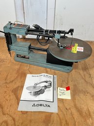 17 - DELTAS SCROLL SAW, NEEDS NEW ON-OFF SWITCH