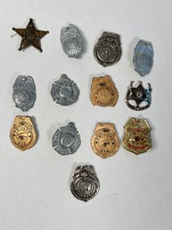 25 - 13 OLD METAL BADGES