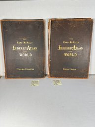 30 - 1890'S RAND MCNALLY ATLAS'S, IN ROUGH TO GOOD CONDTIONS, BIG!