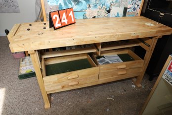 241 - 60' HARDWOOD WORKBENCH