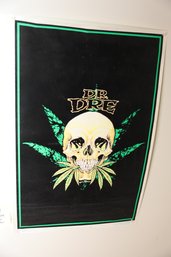 242 - 1993 DR. DRE VELVET SKULL POSTER - VINTAGE!