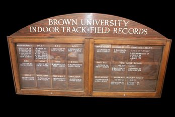 LOT 164 - HUGE 1920'S/30'S RECORDS BOARD FROM BROWN UNIVERSITY! AMAZING HISTORICAL PIECE (READ MORE BELOW)