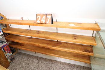 247 - NICE HOMEMADE SHELVES (BUYER TO REMOVE)