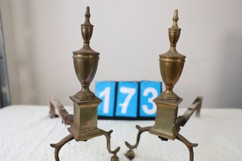 LOT 173 - ANTIQUE ANDIRONS