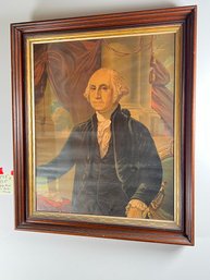 45 - EARLY PRINT IN EARLY FRAME, GEORGE WASHINGTON