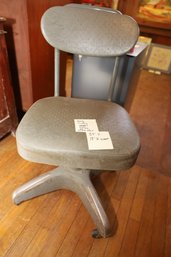 LOT 154 - VINTAGE COSCO METAL ROLLING OFFICE CHAIR
