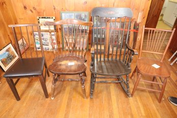 LOT 156 - FOUR  EARLY CHAIRS