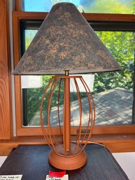 66 - CAGE LAMP WITH SHADE