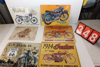 348 - MOTORYCLE DECORE SIGNS